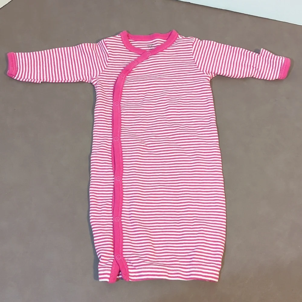 Touched by Nature Sleep Sack 0-6 months 100% Organic Cotton Pink White Striped